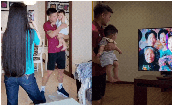Mặc kệ drama đầy xấu hổ của Chu Thanh Huyền, Quang Hải hạnh phúc cùng con trai cày view cho Hoà Minzy: Ai làm người đó tự chịu