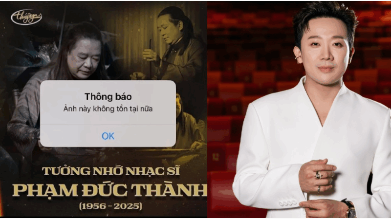Trấn Thành gây tranh cãi khi đăng bài tưởng nhớ nhạc sĩ Phạm Đức Thành (người theo chế độ cũ): Hiện anh đã xóa bài và chưa có một lời giải thích nào