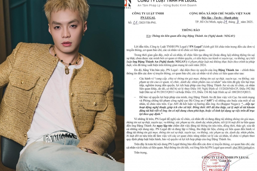 Thực hư việc Negav nhờ hãng luật cảnh c:áo thông tin ‘v:u kh:ống, x:úc ph:ạm’: Nam rapper có thật sự bị oan?