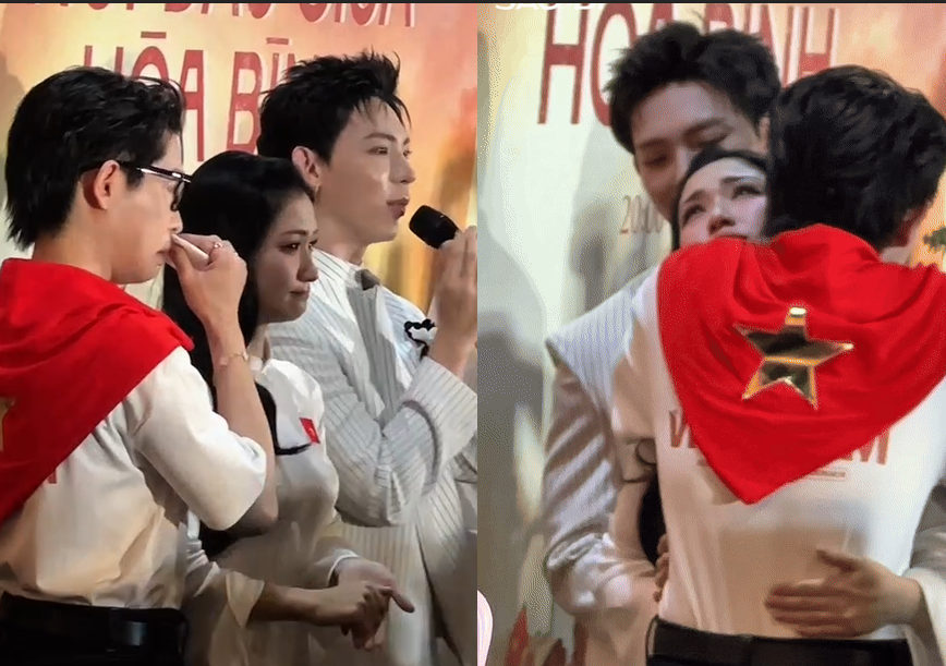 Giữa sự kiện, Hòa Minzy bật khóc vì tin buồn gia đình – dàn nghệ sĩ vây quanh an ủi khiến ai cũng nghẹn lòng