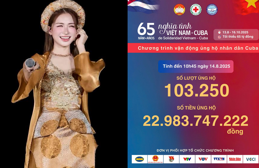 Hòa Minzy quá nghĩa tình: Ủng hộ nhân dân Cuba số tiền khiến ai cũng choáng