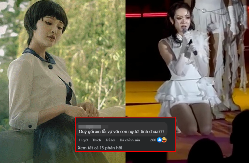 Hiền Hồ quỳ gối dập đầu xin lỗi khán giả, netizen mỉa: ‘Xin lỗi vợ con người ta chưa mà đứng đó nói x:àm’