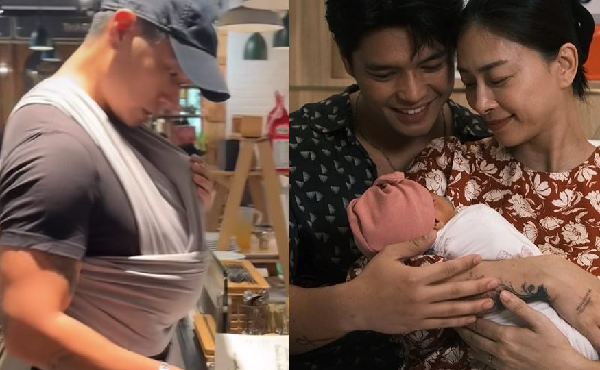 Miệng thì nói thương con, tay thì bế con 2 tuần tuổi ra đường: Chồng Ngô Thanh Vân bị netizen ch:ửi ‘làm bố kiểu gì vậy?’