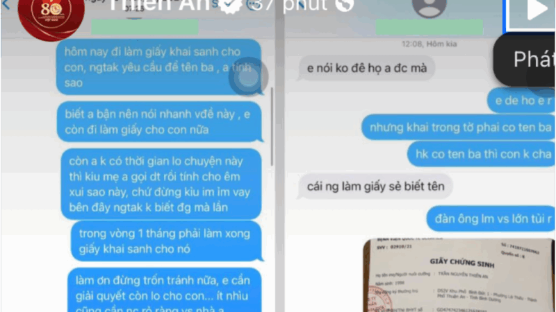 Diễn viên Thiên An tung loạt bằng chứng về giấy khai sinh, Jack lần này hết đường chối: “Không dám nhận con vì sợ  94 triệu dân biết hết sự thật”
