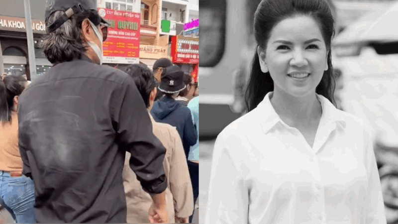 Công Ninh trùm kín, mồ hôi ướt áo, lặng lẽ hộ tống l:inh c:ữu Ngọc Trinh: ‘Chỉ có mình anh là thương chị thật lòng’