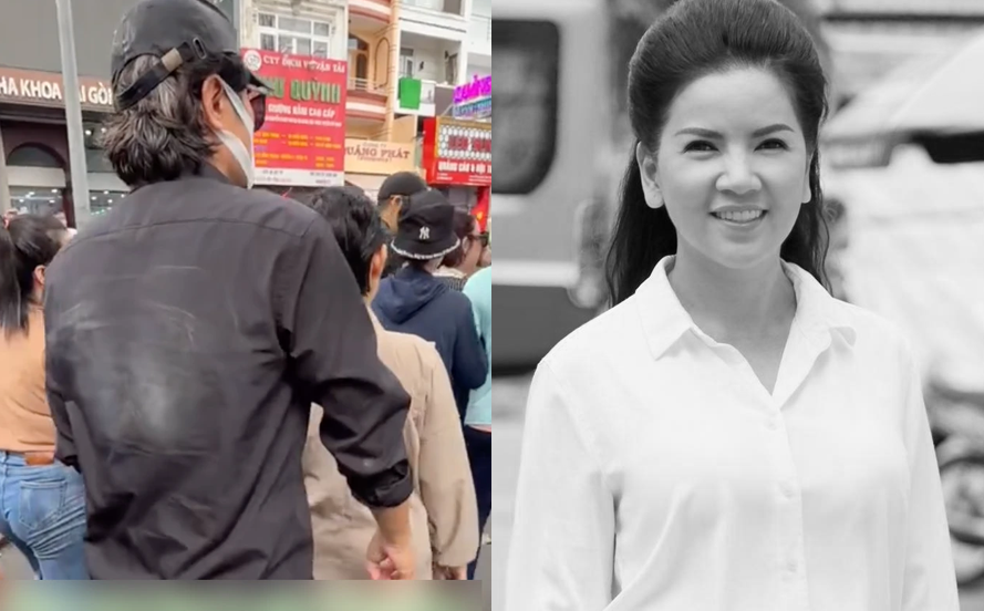 Công Ninh trùm kín, mồ hôi ướt áo, lặng lẽ hộ tống l:inh c:ữu Ngọc Trinh: ‘Chỉ có mình anh là thương chị thật lòng’