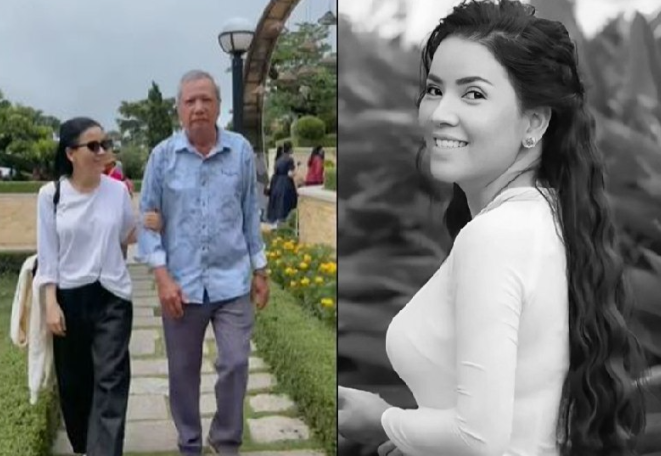 Khoảnh khắc Ngọc Trinh quấn quýt bên người cha già trước 16 ngày qu:a đ:ời: Nhìn lại chỉ biết nghẹn lòng