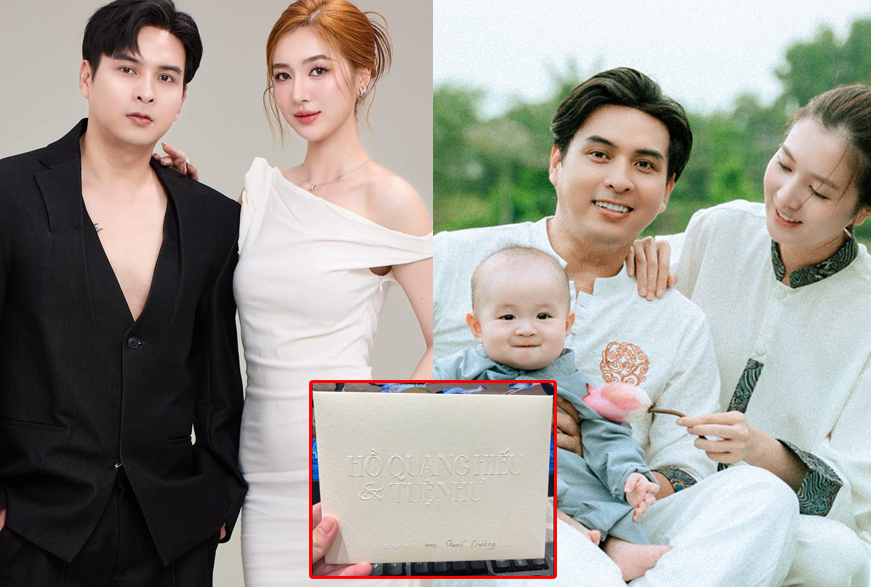Lộ thiệp cưới của Hồ Quang Hiếu và bà xã, một chi tiết khiến netizen tr:anh c:ãi n:ảy l:ửa