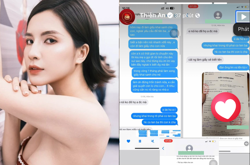 Thiên An tung full tin nhắn với Jack về giấy khai sinh con gái: Lật kèo chớp nhoáng, dằn mặt bằng câu nói c:ăng đét!