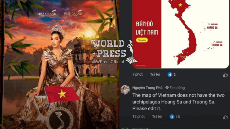 Miss Grand d:ậy s:óng vì đăng bản đồ Việt Nam thiếu Hoàng Sa, Trường Sa: Fan Việt ồ ạt kêu gọi t:ẩy ch:ay