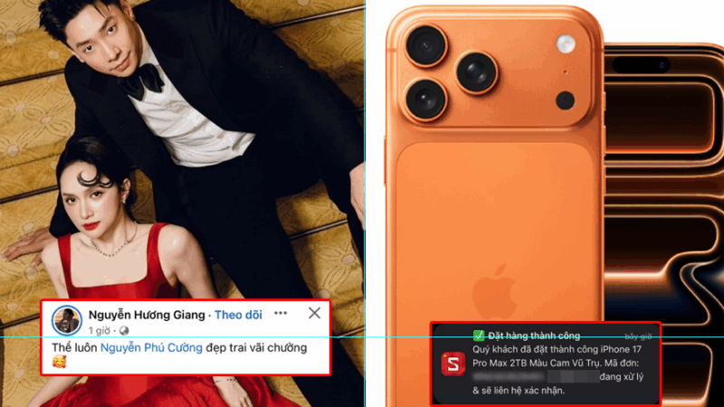 Hương Giang khoe bạn trai kém 3 tuổi tặng iPhone 17 Pro Max: CĐM thi nhau “xin vía tình yêu lẫn tiền bạc”!