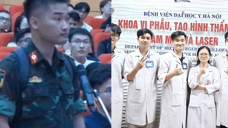 Bác sĩ nội trú mặc áo lính trong ngày chọn chuyên ngành: ‘Chăm sóc sức khỏe cho nhân dân cũng là bảo vệ Tổ quốc’ – Hình ảnh gây bão MXH!
