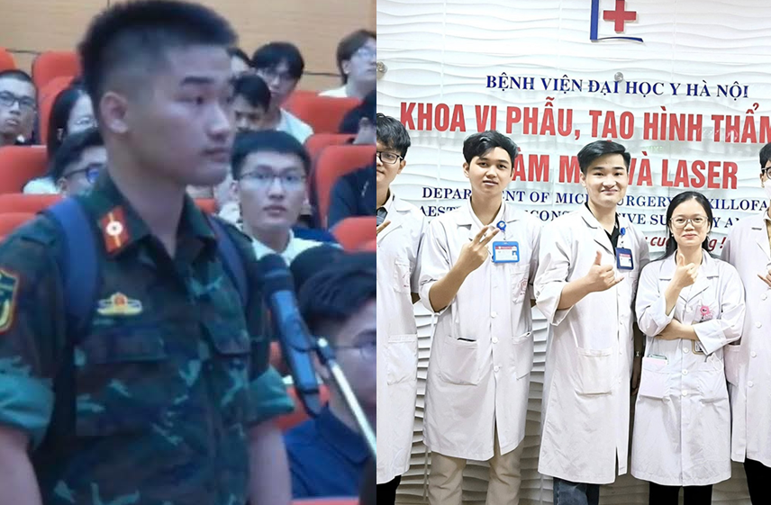 Bác sĩ nội trú mặc áo lính trong ngày chọn chuyên ngành: ‘Chăm sóc sức khỏe cho nhân dân cũng là bảo vệ Tổ quốc’ – Hình ảnh gây bão MXH!