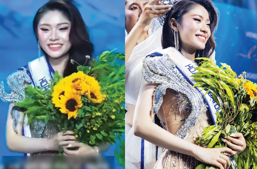 Bó hoa của Tân Hoa hậu Đại dương Việt Nam bị ví như… ‘rau lợn’: Nhìn mà tự ái dùm HH á chời