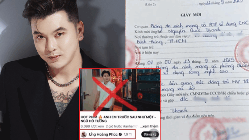 Ra MV dính ảnh web cá độ, Ưng Hoàng Phúc bị công an TP.HCM mời làm việc: Này thì chối, này thì xóa bỏ cắt ảnh!