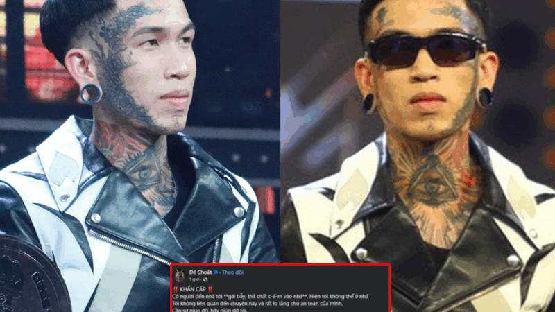 Rapper Dế Choắt gây sốc: Cầu cứu CĐM vì bị kẻ lạ mặt đến nhà thả chất cấm, hoang mang lo sợ cho tính mạng!