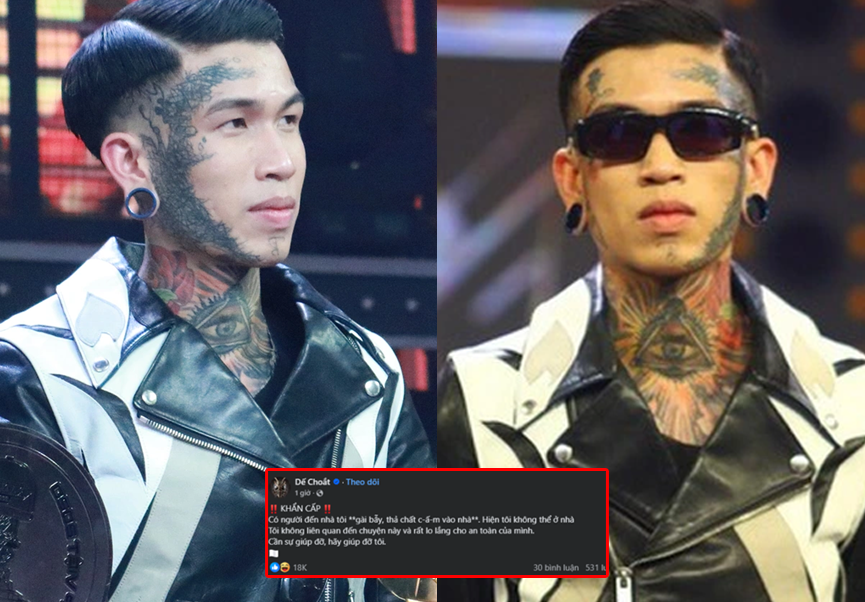 Rapper Dế Choắt gây sốc: Cầu cứu CĐM vì bị kẻ lạ mặt đến nhà thả chất cấm, hoang mang lo sợ cho tính mạng!