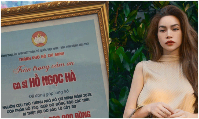 Không kém gì Mỹ Tâm, Hồ Ngọc Hà mạnh tay ủng hộ bà con vùng bão lũ: “Tiết lộ số tiền thấy mà cho:áng ng:ợp”