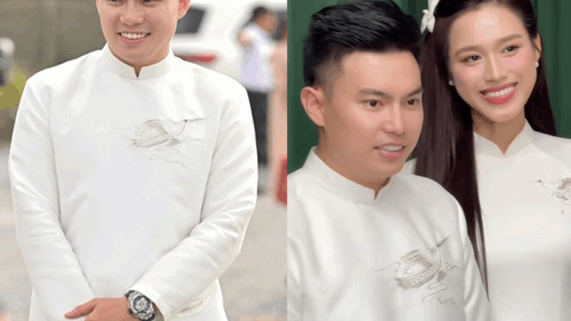 Chồng thiếu gia của Hoa hậu Đỗ Thị Hà đeo món đồ giá “cả căn nhà” trong lễ ăn hỏi: Ai cũng ngoái nhìn