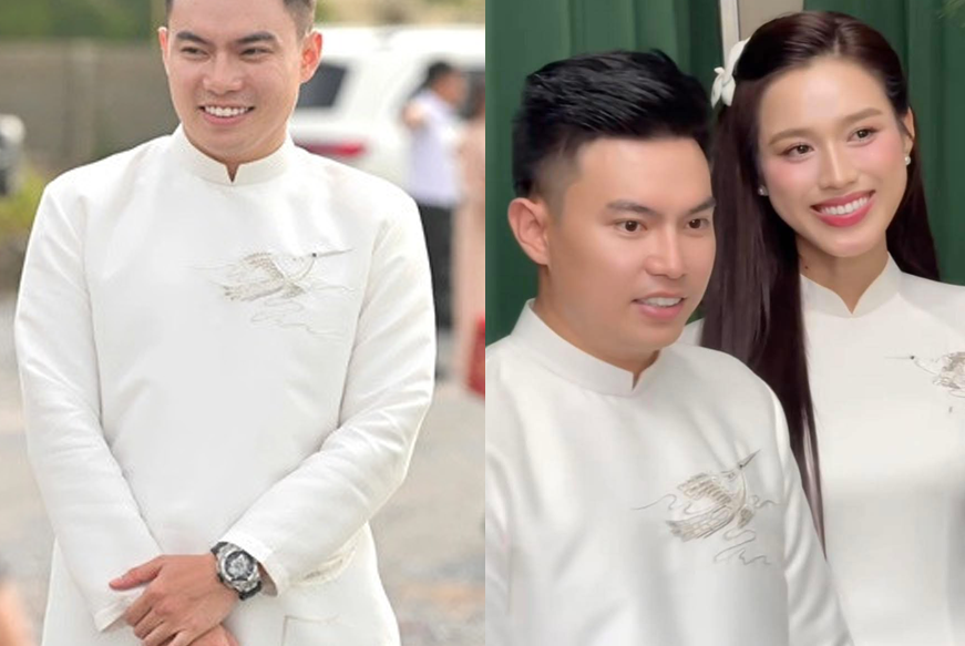 Chồng thiếu gia của Hoa hậu Đỗ Thị Hà đeo món đồ giá “cả căn nhà” trong lễ ăn hỏi: Ai cũng ngoái nhìn