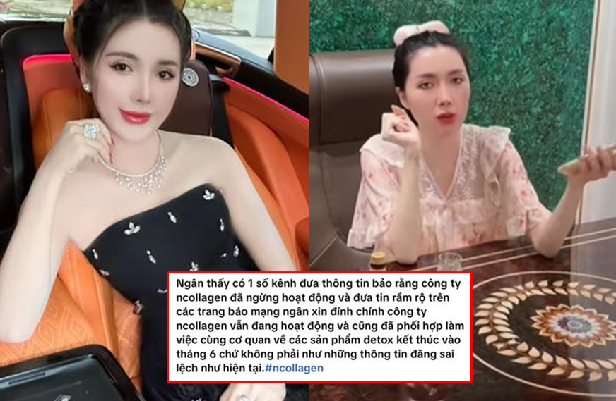 Ngân Collagen lộ diện, tuyên bố “cực căng” về chuyện kinh doanh: Khẳng định đã làm việc với cơ quan chức năng chứ không hề trốn tránh