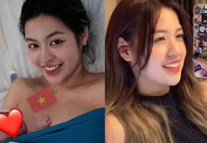 Hot girl ‘Trứng rán’ chính thức sinh con đầu lòng – mặt mộc trên bàn sinh gây bão, ai cũng xin vía lia lịa!