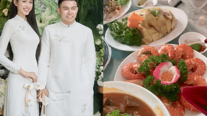 Choáng với cỗ cưới ở quê HH Đỗ Thị Hà: Món nào cũng đầy ụ,  toàn đặc sản Thanh Hóa nhìn thôi đã thèm!