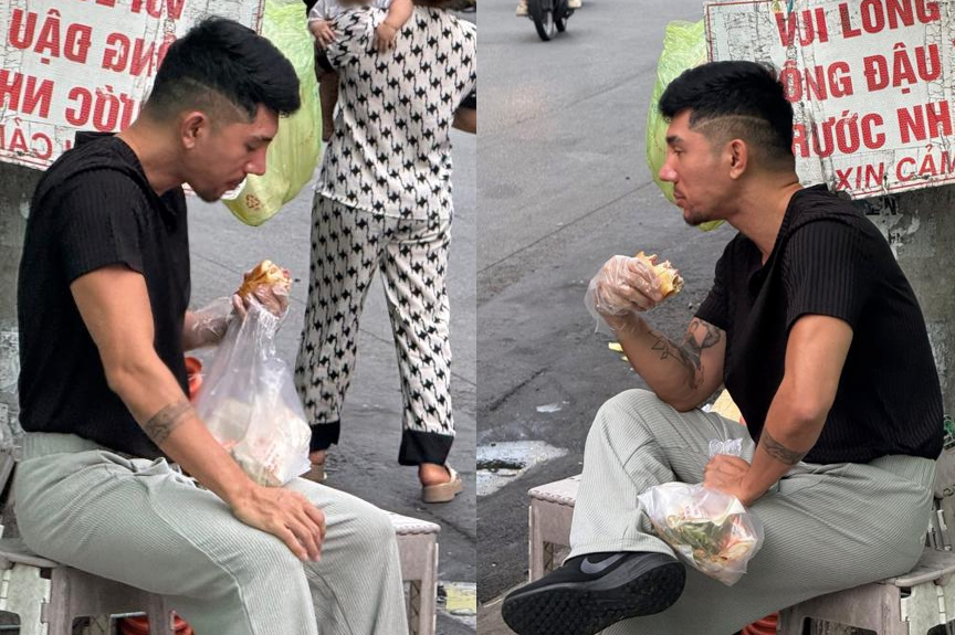 Lương Bằng Quang thất thần ngồi ăn bánh mì sau khi Ngân 98 bị bắt – fan thốt lên: ‘Nhìn mà thấy thương!’