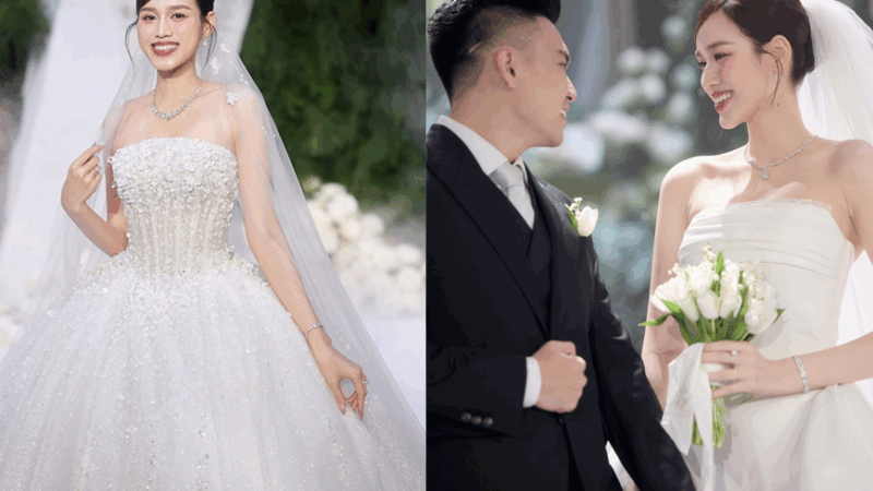 3 bộ váy cưới “đẹp nín thở” của Đỗ Thị Hà trong siêu đám cưới: Mỗi chiếc là 1 kiệt tác, giá trị gây choáng!