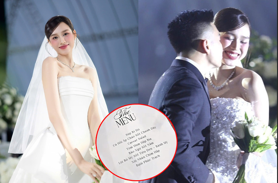 Thực đơn tiệc cưới Hoa hậu Đỗ Thị Hà gây choáng: Toàn món 5 sao, ăn một lần nhớ cả đời!