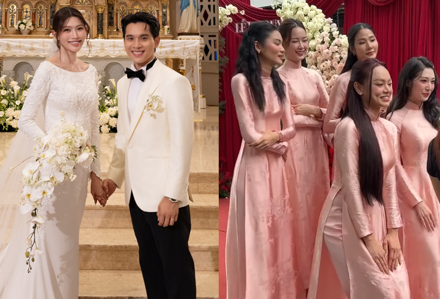 Đám cưới Á hậu Quỳnh Châu: Hé lộ sính lễ nhà thiếu gia, dàn bê tráp toàn mỹ nhân Vbiz khiến ai cũng trầm trồ!