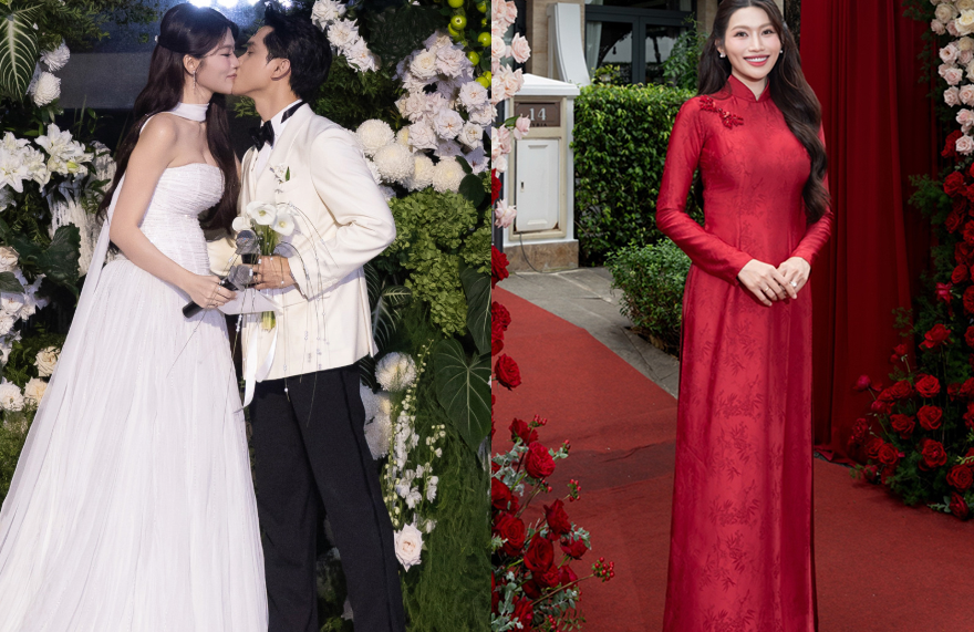 Á hậu Quỳnh Châu bị soi vòng 2 to bất thường trong đám cưới triệu đô: Hóa ra là cưới chạy bầu?