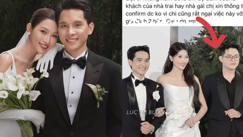 Nam thanh niên “lạ hoắc” xuất hiện trong đám cưới Á hậu Quỳnh Châu: Bị cô dâu phát hiện hỏi info liền khóa tài khoản trong tích tắc!