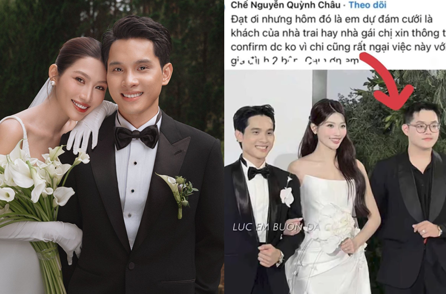 Nam thanh niên “lạ hoắc” xuất hiện trong đám cưới Á hậu Quỳnh Châu: Bị cô dâu phát hiện hỏi info liền khóa tài khoản trong tích tắc!