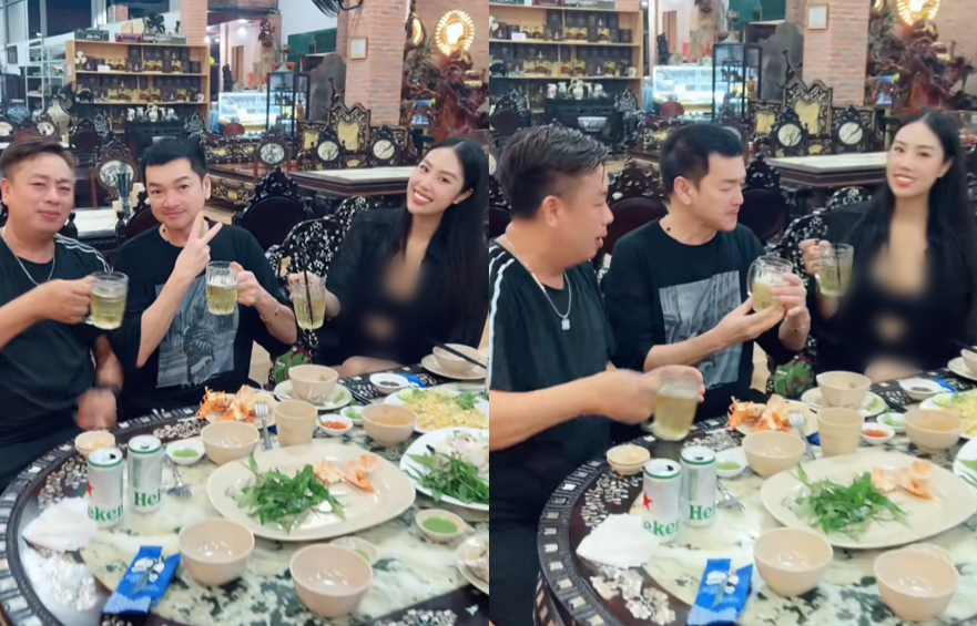 Vợ kém Quang Minh 37 tuổi gây b:ão vì hành động kh:oe th:ân ngay trước mặt bạn nh:ậu của chồng: Netizen xem xong chưởi r:ủa th:ậm t:ệ luôn!