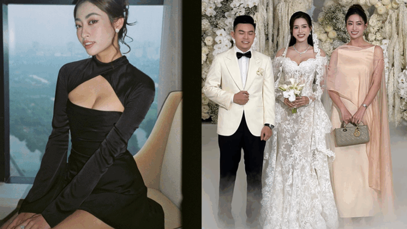 Lương Thùy Linh gây chướng mắt khi dự tiệc cưới: Đăng ảnh chồng Đỗ Thị Hà nhắm tịt mắt, diện đồ thì h:ở b:ạo, muốn hơn hẳn cô dâu