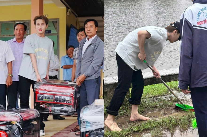 Jack sau khi bị c:ấm diễn 9 tháng: Lặn lội ra Huế trao máy phát điện, dọn bùn sau l:ũ – cố lấy lại thiện cảm trong mắt khán giả!