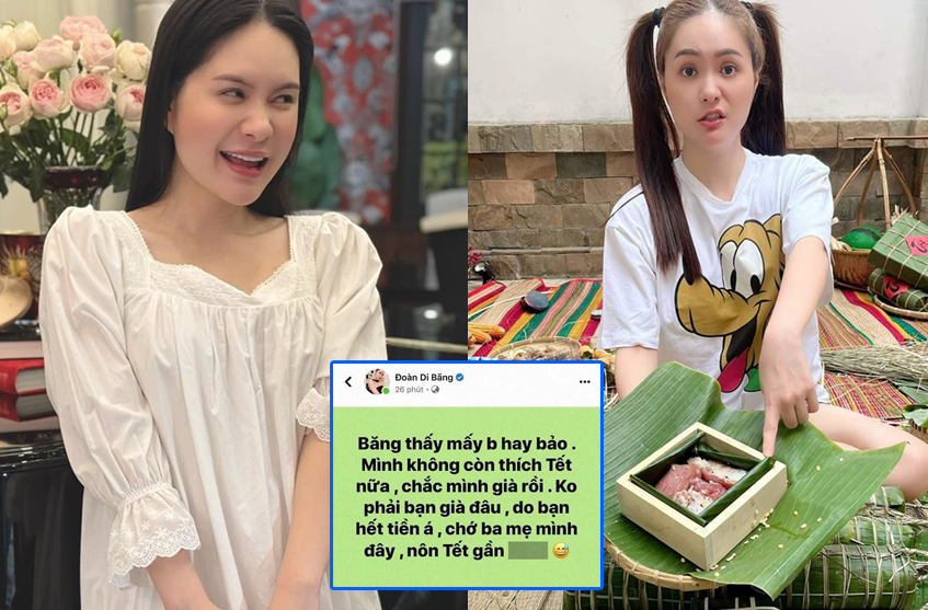 Đoàn Di Băng:  “Băng thấy mấy bạn hay bảo: ‘Mình không còn thích Tết nữa, chắc mình già rồi’. Không phải bạn già đâu, do bạn hết tiền á”