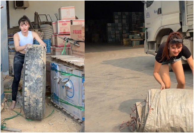 Cô gái xinh đẹp bốc vác trên thùng xe tải 30 tấn: Hé lộ thân phận phía sau ai cũng trầm trồ, nhìn vậy chứ không phải vậy