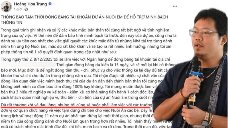 Rõ dấu hiệu nghi ngờ về việc nhà sáng lập ‘Nuôi em’ m:ờ á:m trong việc chi tiêu từ thiện: “Không thể chấp nhận được”