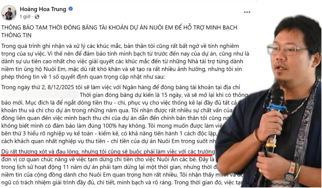 Rõ dấu hiệu nghi ngờ về việc nhà sáng lập ‘Nuôi em’ m:ờ á:m trong việc chi tiêu từ thiện: “Không thể chấp nhận được”