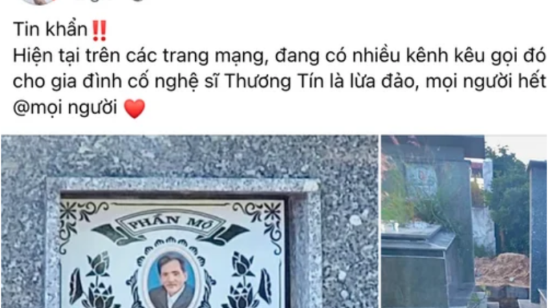 Người thân của NS Thương Tín thông báo khẩn: ‘Mọi người nên đề phòng nhé’