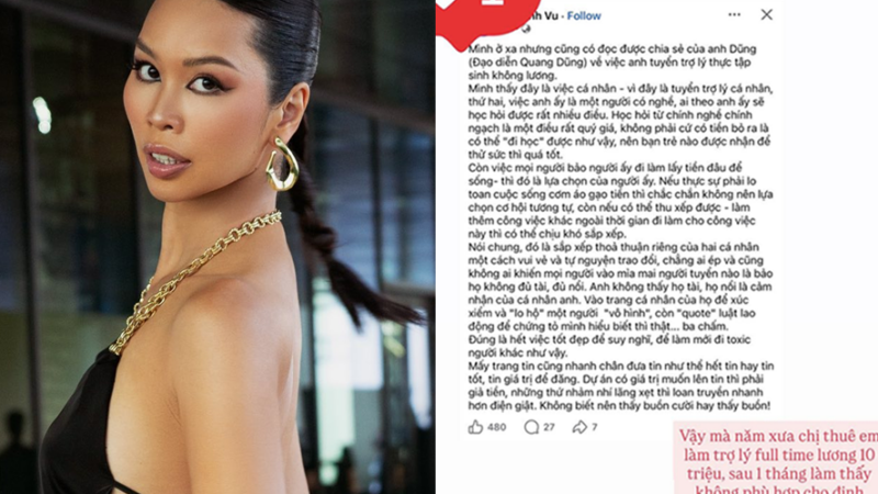 Siêu mẫu Hà Anh bị trợ lý cũ tố quỵt lương, netizen sôi sục: Lên mạng dạy đời vụ Nguyễn Quang Sáng tuyển trợ lý không lương, giờ nhìn lại thật nực cười