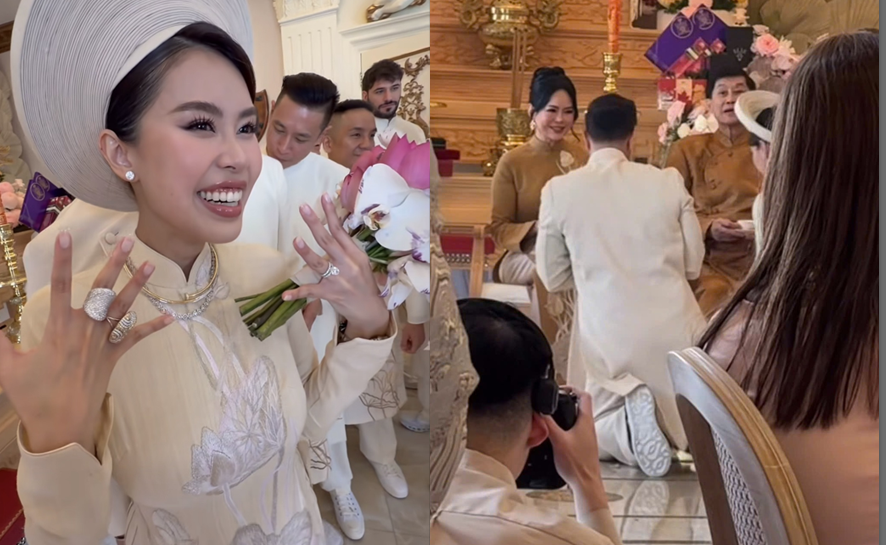 Tận mắt chứng kiến của hồi môn tỷ phú Johnathan Hạnh Nguyễn trao cho ái nữ Tiên Nguyễn: Quy mô xa xỉ đến mức ai nghe cũng choáng váng