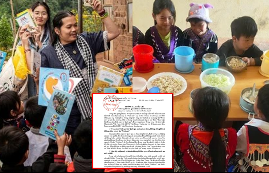 Dự án “Nuôi em” của Hoàng Hoa Trung bị tố gắn mác Trung tâm Tình nguyện Quốc gia: Phía Trung tâm chính thức lên tiếng cực sốc