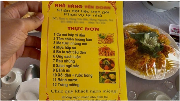 Rõ thực đơn nhà Đình Bắc đãi tiệc mời khoảng 1800 khách đến ăn mừng: “Toàn là những món sơn hào hải vị, ăn no nê cái bụng luôn”