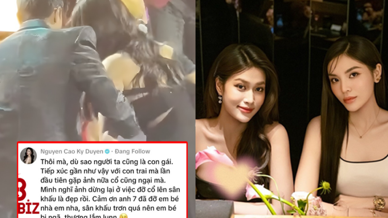 Kỳ Duyên lên tiếng khi Đoàn Thiên Ân bị té ngã được trai đẹp Steven Nguyễn đỡ dậy: Một câu nói mà ai nghe cũng “khựng”
