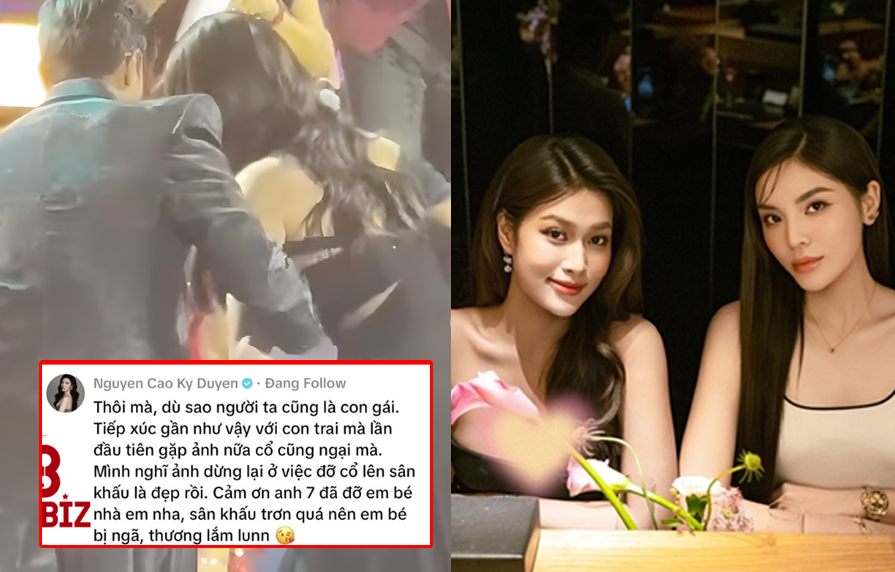 Kỳ Duyên lên tiếng khi Đoàn Thiên Ân bị té ngã được trai đẹp Steven Nguyễn đỡ dậy: Một câu nói mà ai nghe cũng “khựng”