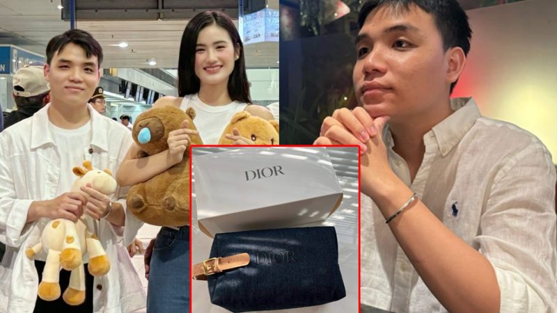 Hoa hậu Ý Nhi tặng bạn trai túi Dior, diện áo đôi phong cách “quý tộc”; ngược lại, từ khi đăng quang đến nay hầu như chưa thấy bạn trai tặng lại món quà nào thật sự đáng giá, ngoài hoa và gấu bông