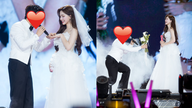 Hòa Minzy được nam ca sĩ bất ngờ cầu hôn ngay trên sân khấu, lần đầu diện váy cô dâu khiến fan xúc động rơi nước mắt